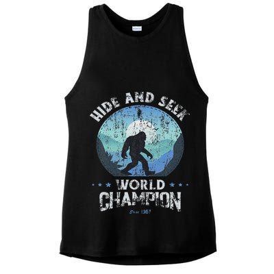 Bigfoo Hide And Seek, Bigfoot Hide And Seek Champion Ladies PosiCharge Tri-Blend Wicking Tank