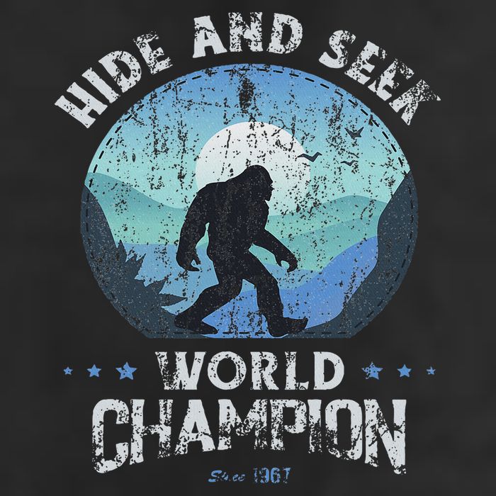 Bigfoo Hide And Seek, Bigfoot Hide And Seek Champion Garment-Dyed Fleece Hoodie
