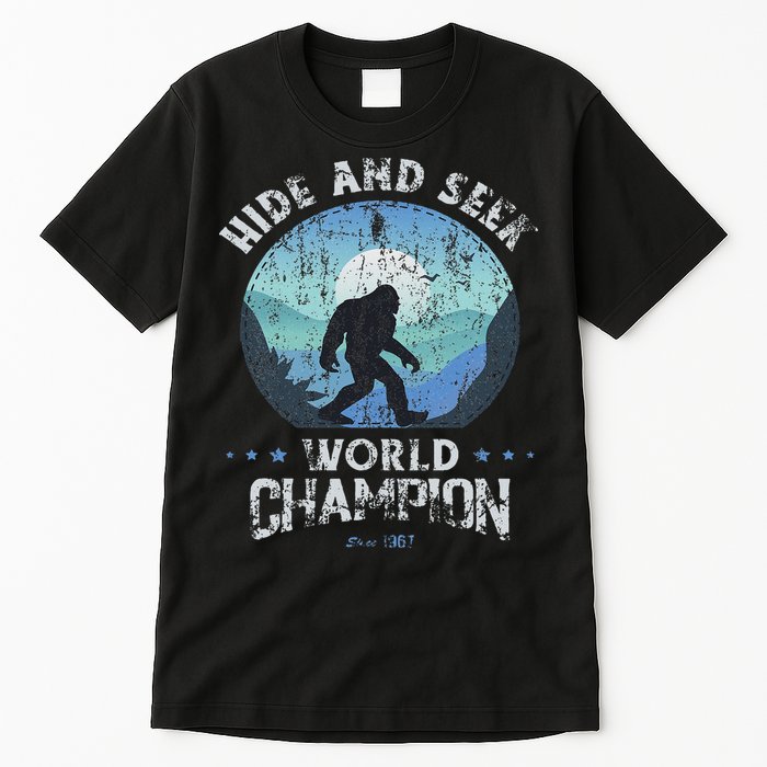 Bigfoo Hide And Seek, Bigfoot Hide And Seek Champion Tall T-Shirt