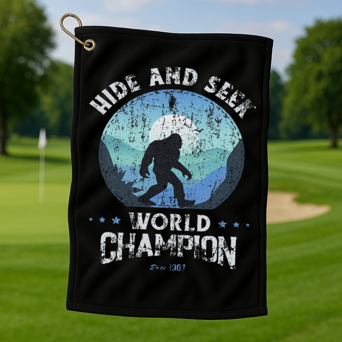 Bigfoo Hide And Seek, Bigfoot Hide And Seek Champion Golf Towel