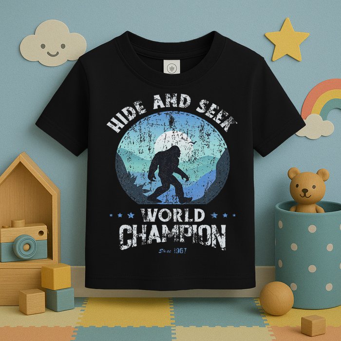Bigfoo Hide And Seek, Bigfoot Hide And Seek Champion Toddler T-Shirt
