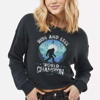 Bigfoo Hide And Seek, Bigfoot Hide And Seek Champion Cropped Pullover Crew