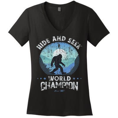 Bigfoo Hide And Seek, Bigfoot Hide And Seek Champion Women's V-Neck T-Shirt