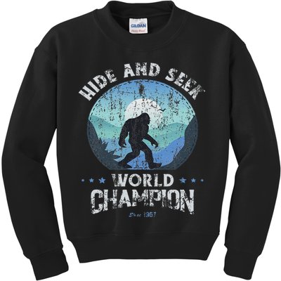 Bigfoo Hide And Seek, Bigfoot Hide And Seek Champion Kids Sweatshirt