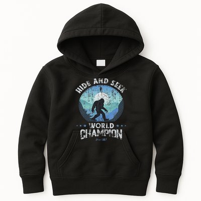 Bigfoo Hide And Seek, Bigfoot Hide And Seek Champion Kids Hoodie