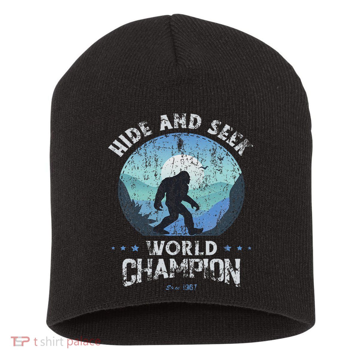 Bigfoo Hide And Seek, Bigfoot Hide And Seek Champion Short Acrylic Beanie