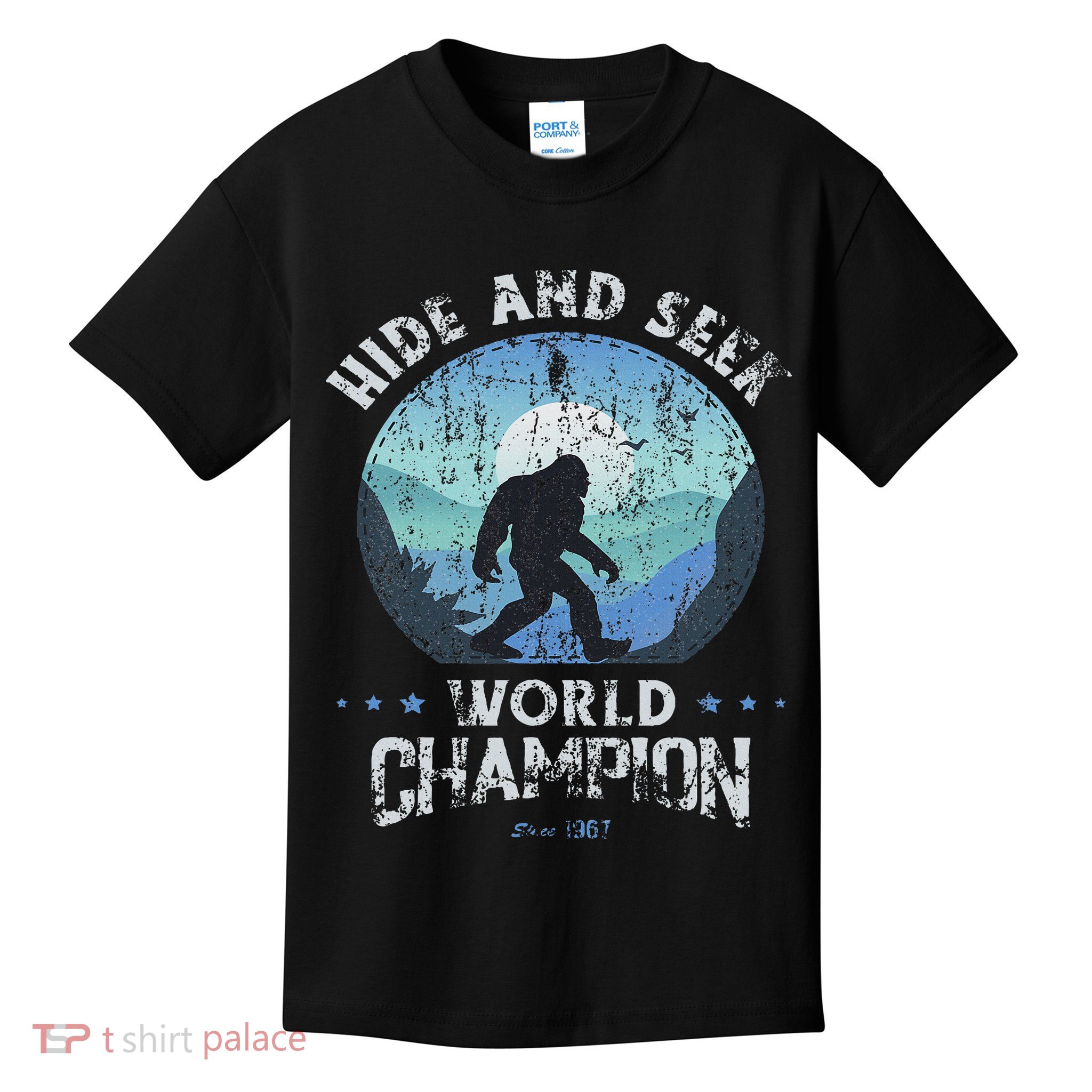 Bigfoo Hide And Seek, Bigfoot Hide And Seek Champion Kids T-Shirt