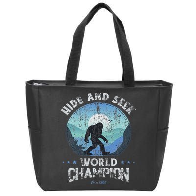 Bigfoo Hide And Seek, Bigfoot Hide And Seek Champion Zip Tote Bag