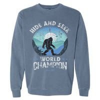 Bigfoo Hide And Seek, Bigfoot Hide And Seek Champion Garment-Dyed Sweatshirt
