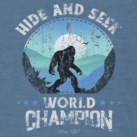 Bigfoo Hide And Seek, Bigfoot Hide And Seek Champion Garment-Dyed Sweatshirt