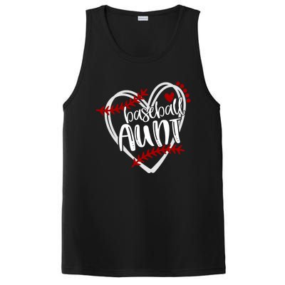 Baseball Heart Aun Auntie Gift Trendy Gift PosiCharge Competitor Tank