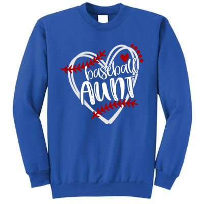 Baseball Heart Aun Auntie Gift Trendy Gift Sweatshirt