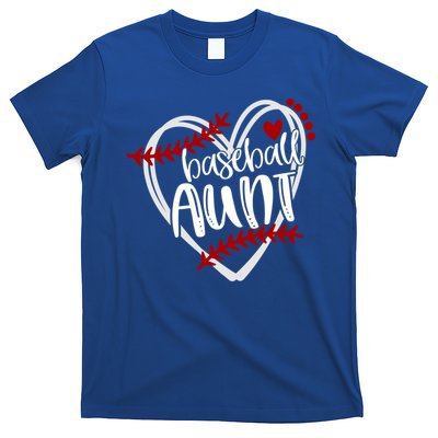Baseball Heart Aun Auntie Gift Trendy Gift T-Shirt