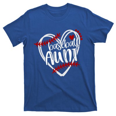 Baseball Heart Aun Auntie Gift Trendy Gift T-Shirt