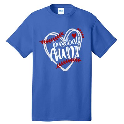 Baseball Heart Aun Auntie Gift Trendy Gift Tall T-Shirt