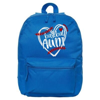 Baseball Heart Aun Auntie Gift Trendy Gift 16 in Basic Backpack