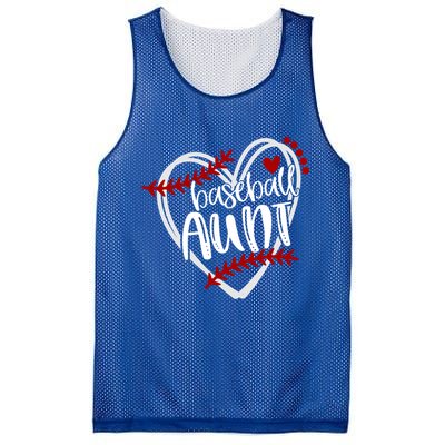 Baseball Heart Aun Auntie Gift Trendy Gift Mesh Reversible Basketball Jersey Tank