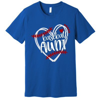 Baseball Heart Aun Auntie Gift Trendy Gift Premium T-Shirt