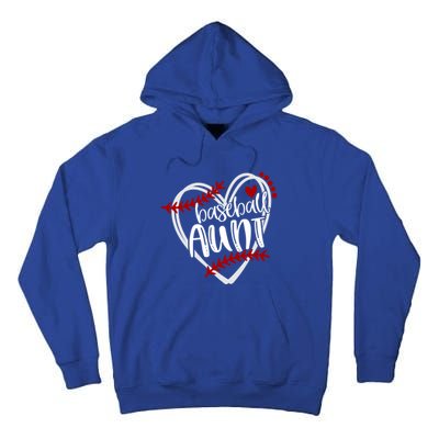 Baseball Heart Aun Auntie Gift Trendy Gift Tall Hoodie