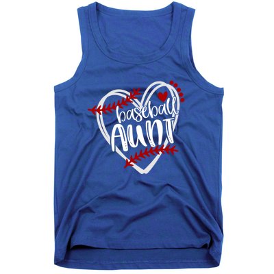 Baseball Heart Aun Auntie Gift Trendy Gift Tank Top