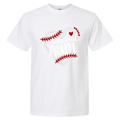 Baseball Heart Aun Auntie Gift Trendy Gift Garment-Dyed Heavyweight T-Shirt