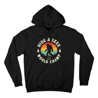 Bigfoot Hide And Seek World Champion Sasquatch Retro Vintage Hoodie