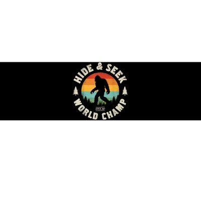 Bigfoot Hide And Seek World Champion Sasquatch Retro Vintage Bumper Sticker