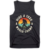 Bigfoot Hide And Seek World Champion Sasquatch Retro Vintage Tank Top