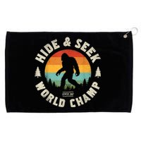 Bigfoot Hide And Seek World Champion Sasquatch Retro Vintage Grommeted Golf Towel