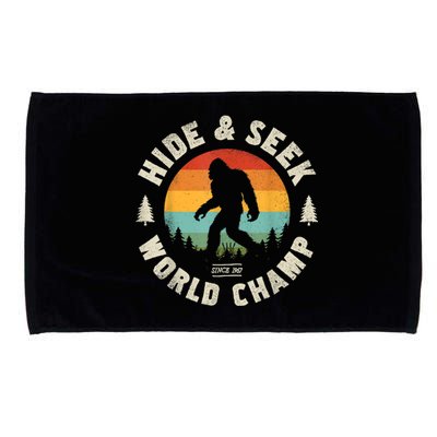 Bigfoot Hide And Seek World Champion Sasquatch Retro Vintage Microfiber Hand Towel