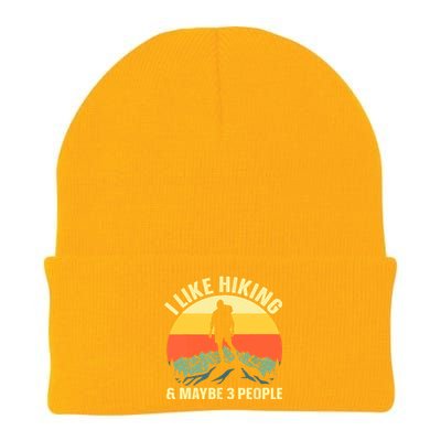 Best Hiking Art Mountaineer Hike Gear Vintage Hiking Gift Knit Cap Winter Beanie