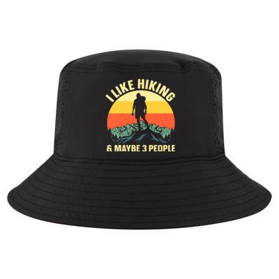 Best Hiking Art Mountaineer Hike Gear Vintage Hiking Gift Cool Comfort Performance Bucket Hat