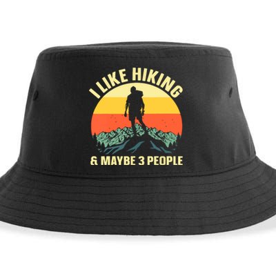 Best Hiking Art Mountaineer Hike Gear Vintage Hiking Gift Sustainable Bucket Hat