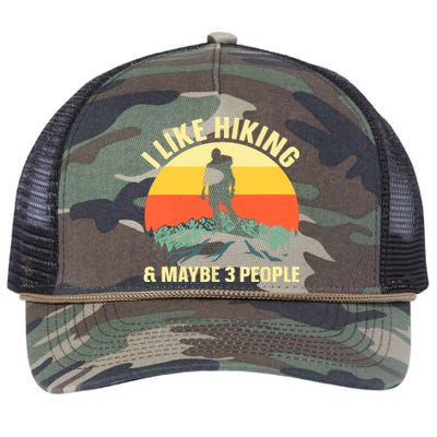 Best Hiking Art Mountaineer Hike Gear Vintage Hiking Gift Retro Rope Trucker Hat Cap