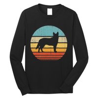 Blue Heeler Australian Cattle Dog Retro Vintage 70s Sunset Long Sleeve Shirt