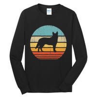 Blue Heeler Australian Cattle Dog Retro Vintage 70s Sunset Tall Long Sleeve T-Shirt