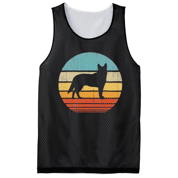 Blue Heeler Australian Cattle Dog Retro Vintage 70s Sunset Mesh Reversible Basketball Jersey Tank