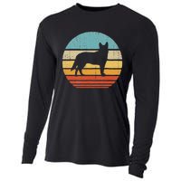 Blue Heeler Australian Cattle Dog Retro Vintage 70s Sunset Cooling Performance Long Sleeve Crew