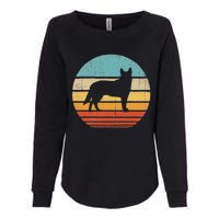 Blue Heeler Australian Cattle Dog Retro Vintage 70s Sunset Womens California Wash Sweatshirt