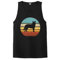 Blue Heeler Australian Cattle Dog Retro Vintage 70s Sunset PosiCharge Competitor Tank