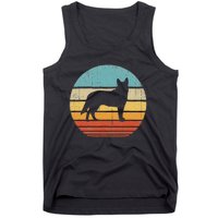 Blue Heeler Australian Cattle Dog Retro Vintage 70s Sunset Tank Top