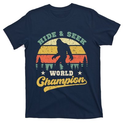 Bigfoot Hide And Seek World Champion Sasquatch Retro Vintage T-Shirt