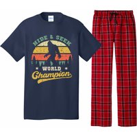 Bigfoot Hide And Seek World Champion Sasquatch Retro Vintage Pajama Set