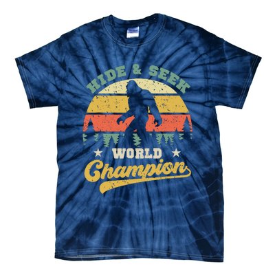 Bigfoot Hide And Seek World Champion Sasquatch Retro Vintage Tie-Dye T-Shirt