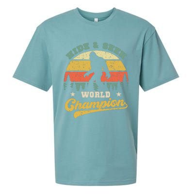 Bigfoot Hide And Seek World Champion Sasquatch Retro Vintage Sueded Cloud Jersey T-Shirt