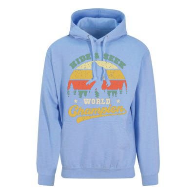 Bigfoot Hide And Seek World Champion Sasquatch Retro Vintage Unisex Surf Hoodie