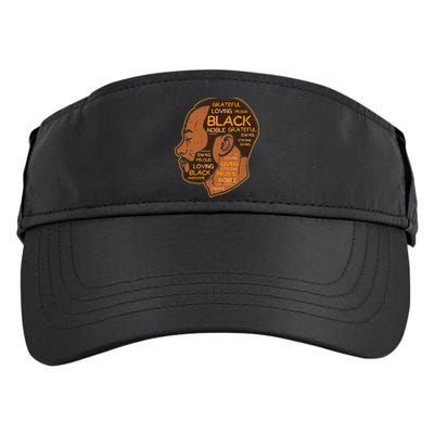 Black History Afro Man Words African American Father Dad Adult Drive Performance Visor