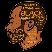 Black History Afro Man Words African American Father Dad Bucket Hat