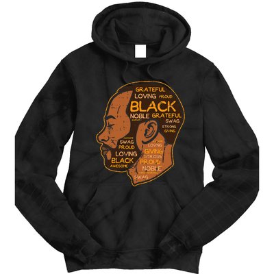 Black History Afro Man Words African American Father Dad Tie Dye Hoodie