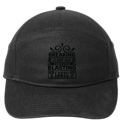 Breaking Hearts And Blasting Farts 7-Panel Snapback Hat